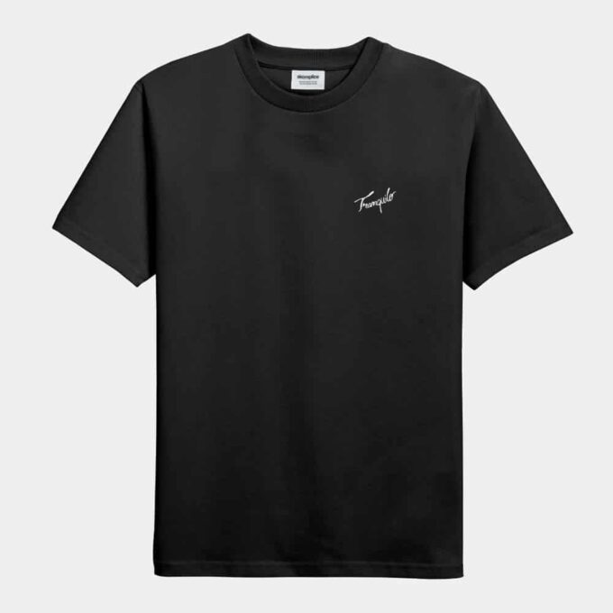 TRANQUILO EMBROIDERED SHORT SLEEVE TEE NEGRO