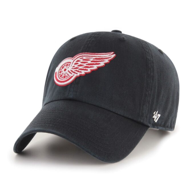 DETROIT RED WINGS BLK 47 CLEAN